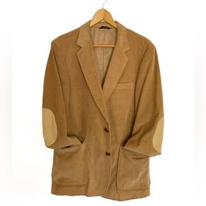 Tan Corduroy Blazer with Elbow Patches